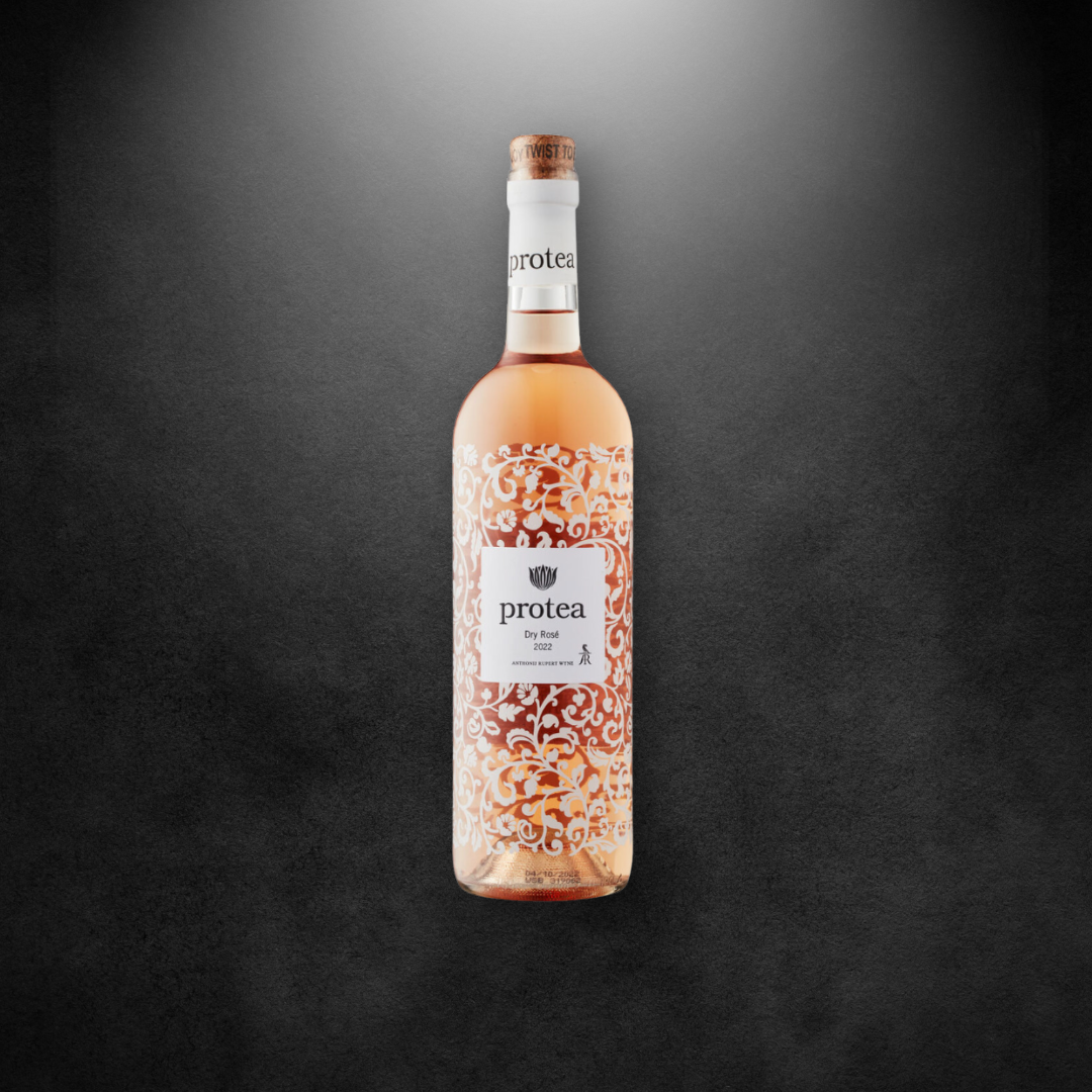 DELUXE ALCOHOL GIFT BASKET Protea Dry Rose